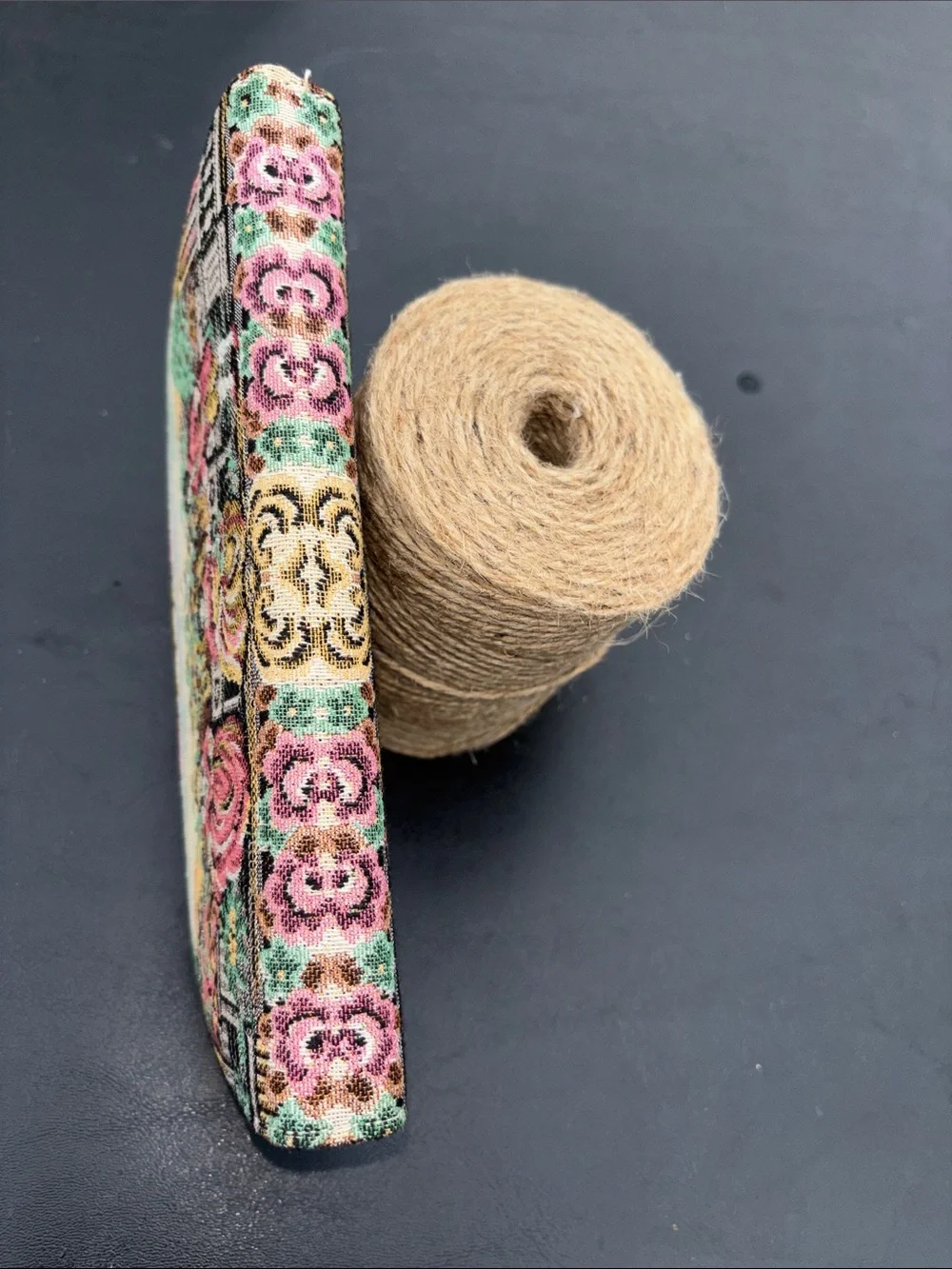 Vintage Tapestry Clutch wallet featuring a classic 18Th-Century Courting Scene